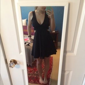 Black cutout homecoming dance dress